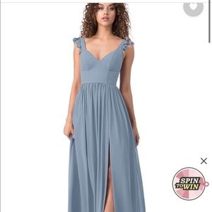 Azazie Stassie- Dusty Blue in size A18